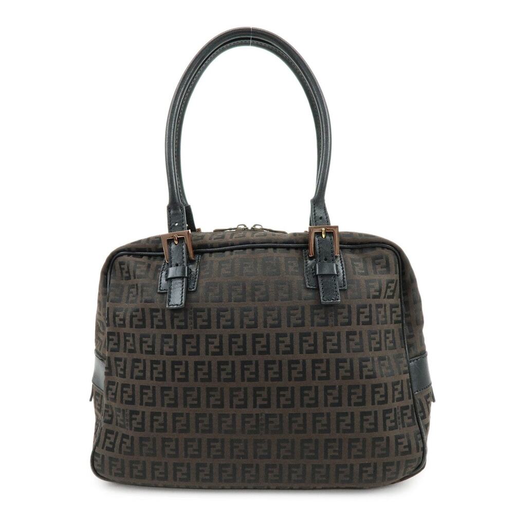 Fendi Zucchino Travel Bag Handbag Brown